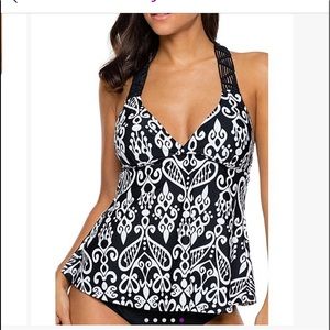 NWT Black & White Paisley Tankini. Never worn